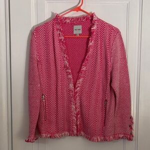 Noize Fuchsia Herringbone Blazer